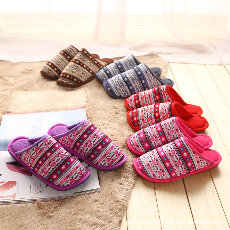 【俊盛鞋業 男女居家鞋軟底防滑保暖棉鞋 愛心家居棉拖鞋批發1292】價格,廠家,圖片,拖鞋/家居鞋,東陽市俊盛鞋業-