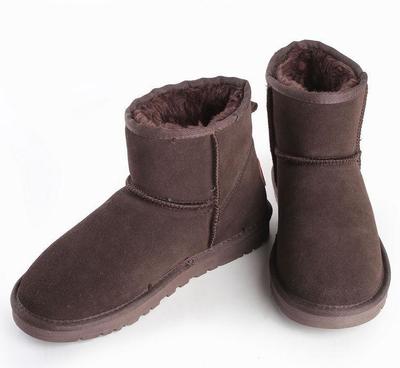 2014秋冬新款5854真皮毛雪地靴女短靴 牛筋底防滑女鞋批發(fā)詳解